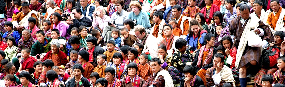 The people of Bhutan Bhutanese people at a festival in Bhutan