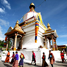 Memorial chorten built in the memory of the 3rd king of Bhutan