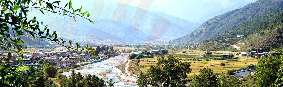 Paro Town, Bhutan View of Paro Town
